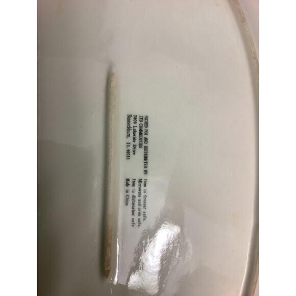 LTD Commodities Spring Purple Butterfly Pansy Flowers Serving Platter 14" - Picture 2 of 2